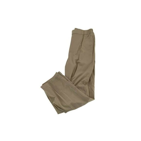 COS Khaki Pants Womens 6 Flat Front Stretch Casual Officewear Minimalist Pull On - Picture 3 of 7
